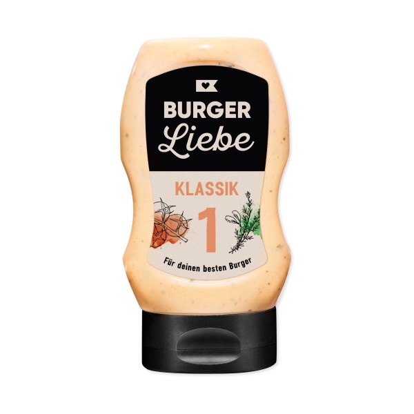 BURGER LIEBE Burgersoße - Klassik - 300ml - vegan - ohne Konservierungsstoffe