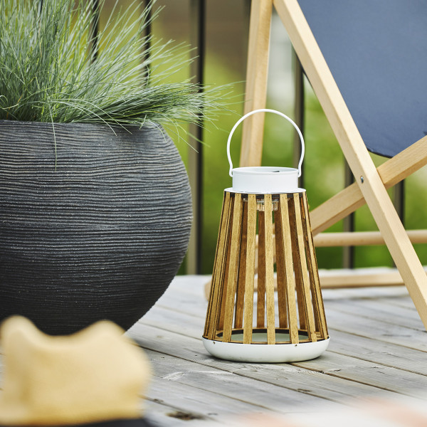 LED Solar Laterne CATANIA - zum Hängen & Stellen - warmweiße LED - H: 28cm - Lichtsensor - outdoor