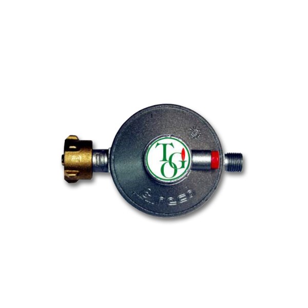Gasregler Niederdruck 30mbar - 1,5kg/h - Kleinflaschenanschluss x 1/4" links - einstufig