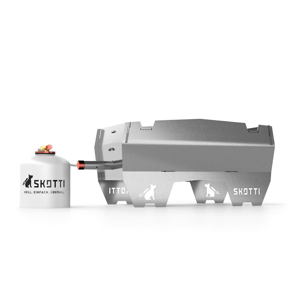 BBQ Klappbesteck 4-in-1 GENIUS POCKET Set SKOTTI Premium Kompaktgrill 