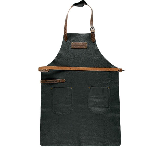 FEUERMEISTER Lederschürze in Nappaleder Farbe Schwarz mit 2 Taschen Größe 2