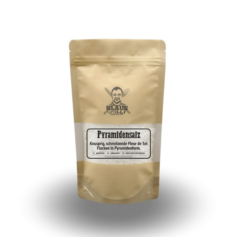 KLAUS-GRILLT Klaus Grillt Pyramiden Salz 200g Beutel - zart schmelzendes Flockensalz