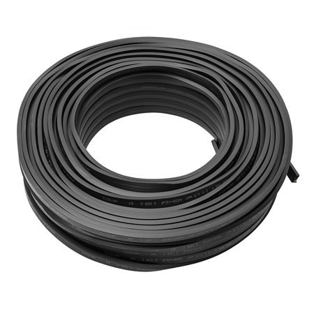 ILLU Flachkabel H05RNH2-F2x1,5 schwarz - 100 Meter Kabelring