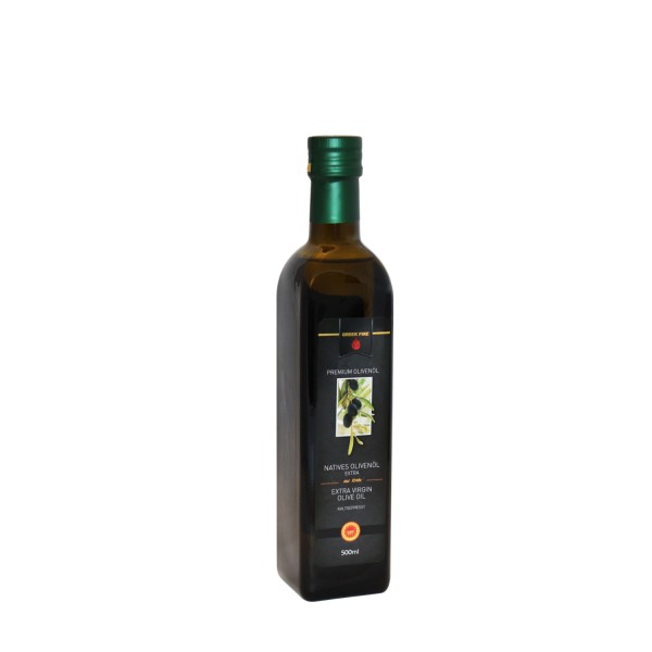 GREEK FIRE 0,5 Liter Olivenöl Nativ Extra, Glasflasche