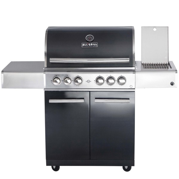 CHEF L Paket F - Basis black, 4 Brenner, Backburner, Seitenkocher, AIR SYSYTEM, Cover, BBQ Paket