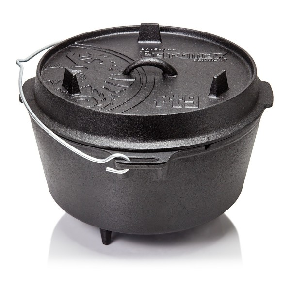 Petromax Feuertopf ft9 - Dutch Oven - Gusstopf - mit Füßen - mit Henkel - 7,5L - 8-14 Personen