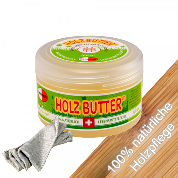 Holzbutter RENUWELL - Pflege für Schneidebretter, Möbel und die Hände - 250g Dose