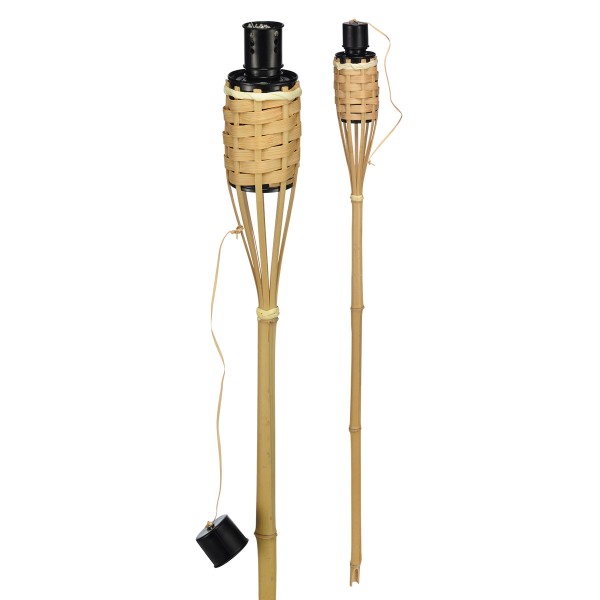 Gartenfackel Bambus - 90cm - Fackel aus Naturmaterialien