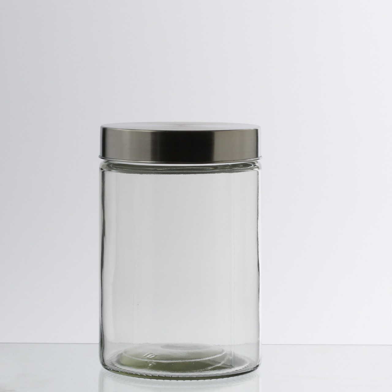 GAUMENKICK Vorratsdose L - Vorratsglas mit Edelstahldeckel - 1,7 Liter - D: 11cm - H: 22cm