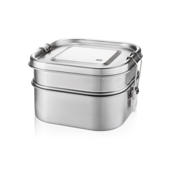 Lunchbox ENDURE - doppelstöckig - Edelstahl Vepserbox - Vorratsdose - 1,8 Liter
