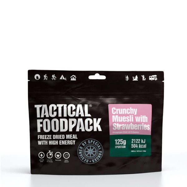 Tactical Foodpack - Crunchy Müsli mit Erdbeeren - Frühstück 125g
