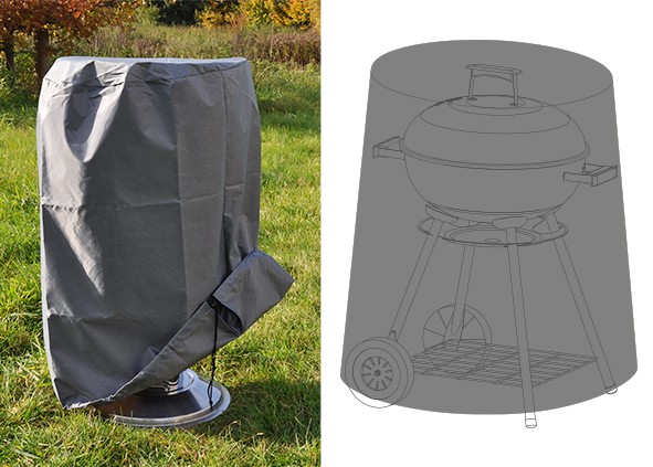 Abdeckhaube für Kugelgrills 50cm Durchmesser - 80cm hoch - wetterfestes Polyester