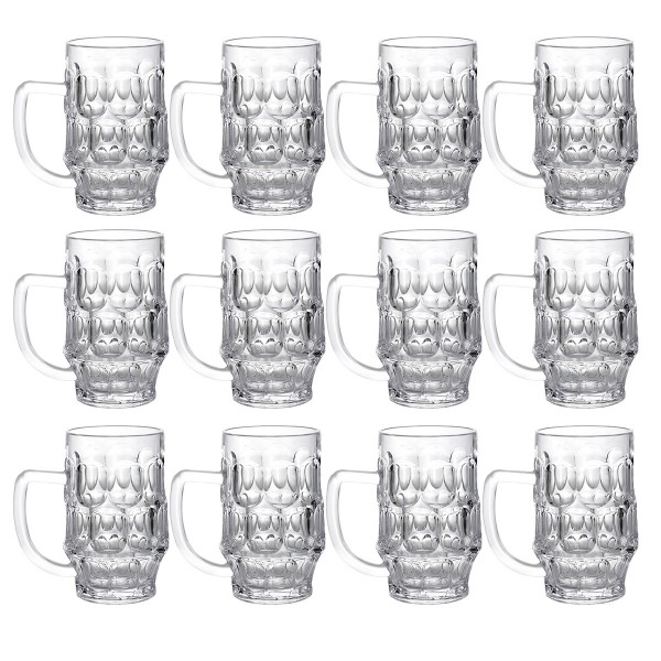 12 x Bierkrug aus bruchfestem Polycarbonat - 700ml