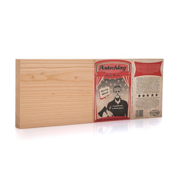 Axtschlag Schnitt-, Anricht- und Filetierbrett - Kirsche - 40 x 15 x 2,5cm