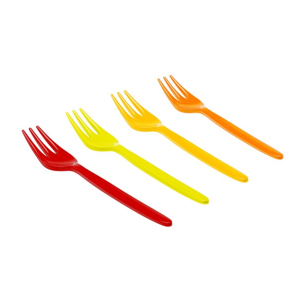 4er Set Kuchengabeln "RAINBOW" - hochwertiges Melamin