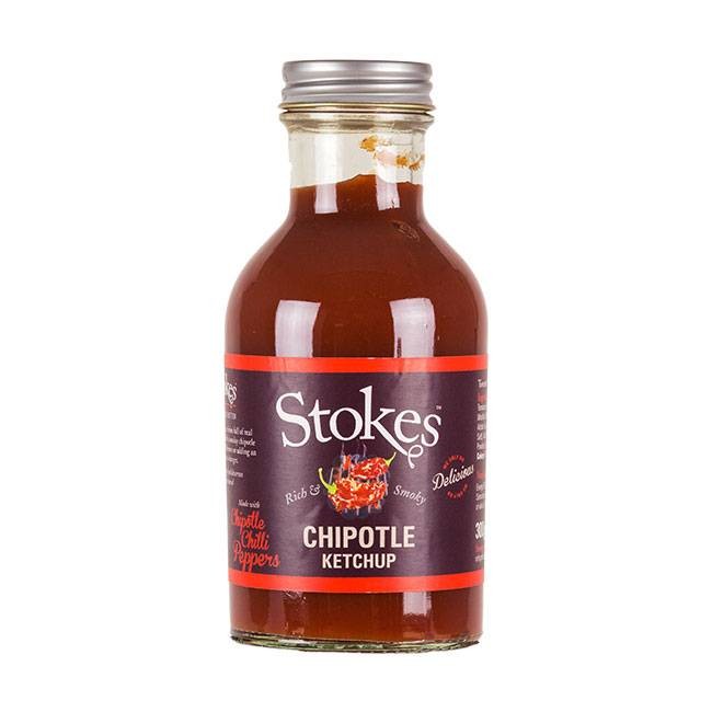 STOKES Chipotle Ketchup 245ml - Mit geräucherten Chllischoten - fruchtig-scharf