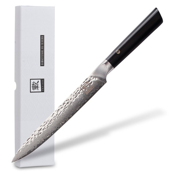 ZAYIKO Damastmesser "KURO Filetiermesser" - 20,3cm Klinge - Griff: Pakkaholz - VG-10 Stahlkern