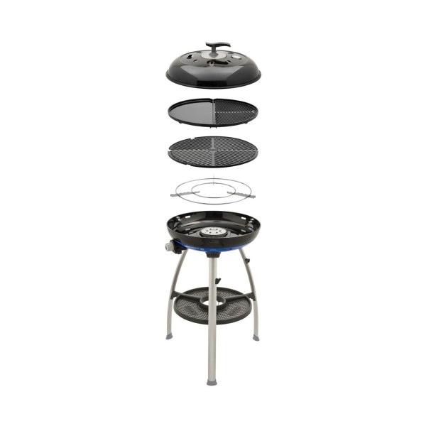 CADAC Carri Chef 50 GRILL2BRAAI - 30mbar - mobiler Gasgrill - Grillrost/Grillplatte/Plancha - Deckel