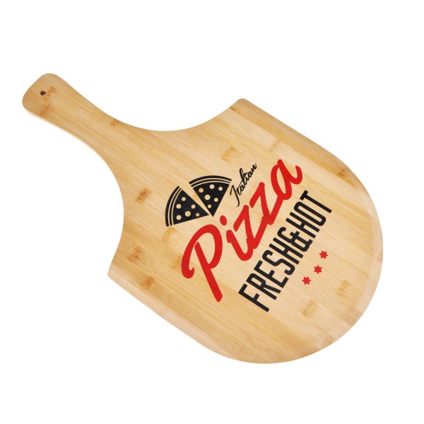 Pizzabrett zum Servieren - für 30cm Pizzen - 53,5x30,5x0,9cm Bambusholz - Pizza Schieber