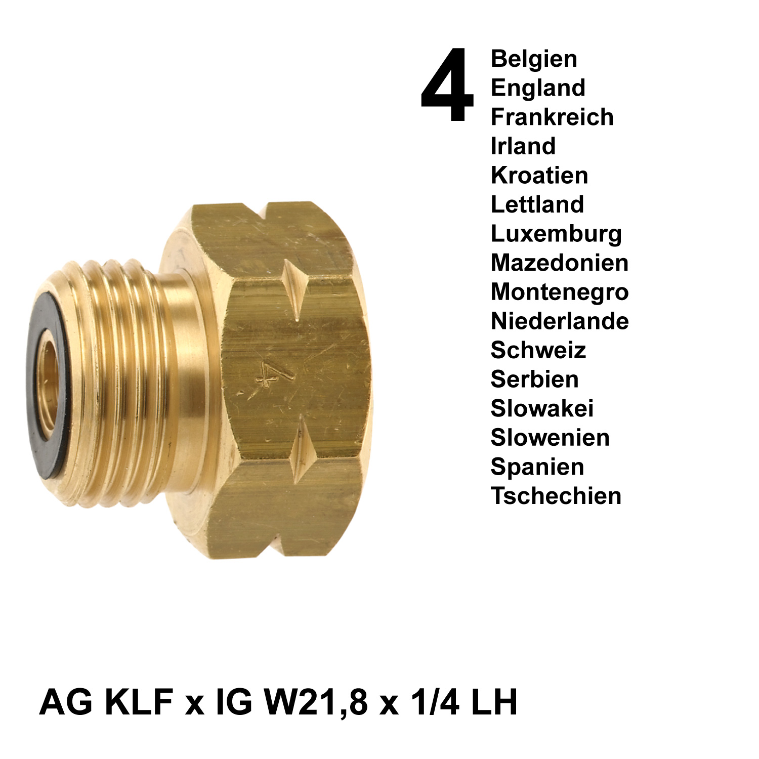 GOK EURO-SET D Adapterset - zum Anschluss KLF Druckregler an EU Gasflaschen
