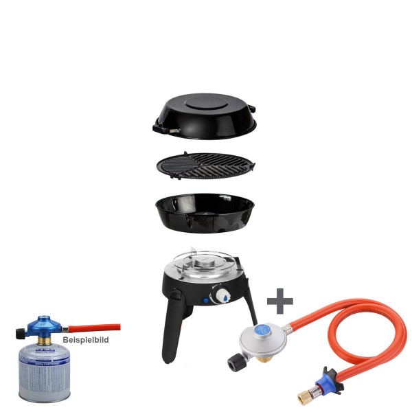 CADAC SAFARI CHEF 2 LITE LP FLEX 50 - inkl. Topfständer, Grillrost, Pfanne/Deckel 