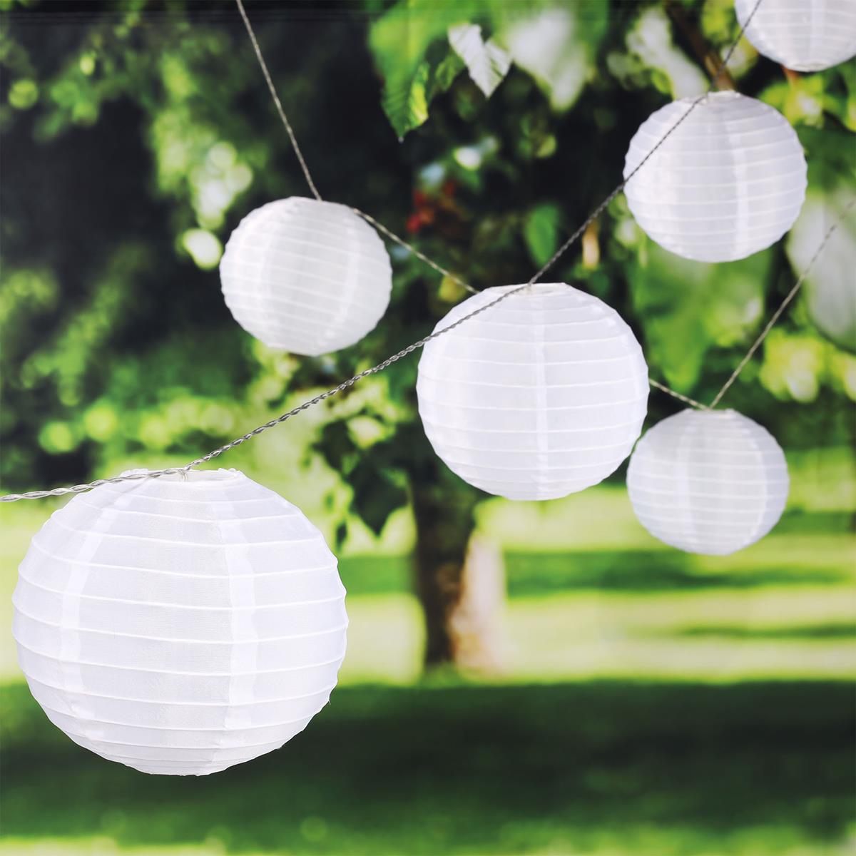 LED Lichterkette "Lampion" 25 XXL Lampions mit warmweißer LED