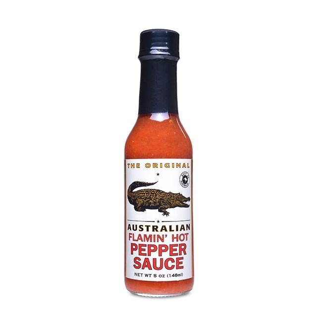 THE-ORIGINAL-AUSTRALIAN The Original Australian Flamin Hot Pepper Sauce 148ml mit Pfeffer & Chili