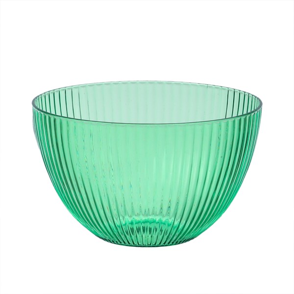 Schale - Müslischale - lebensmittelecht - Kunststoff - D: 14cm - 700ml - mit Rillen - grün