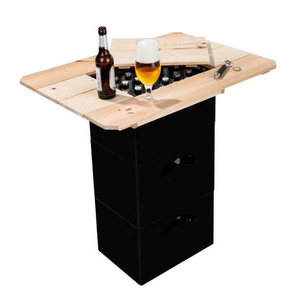 Bierkasten Holztisch - praktische Tischplatte - 79 x 57,5 x 10,5cm 