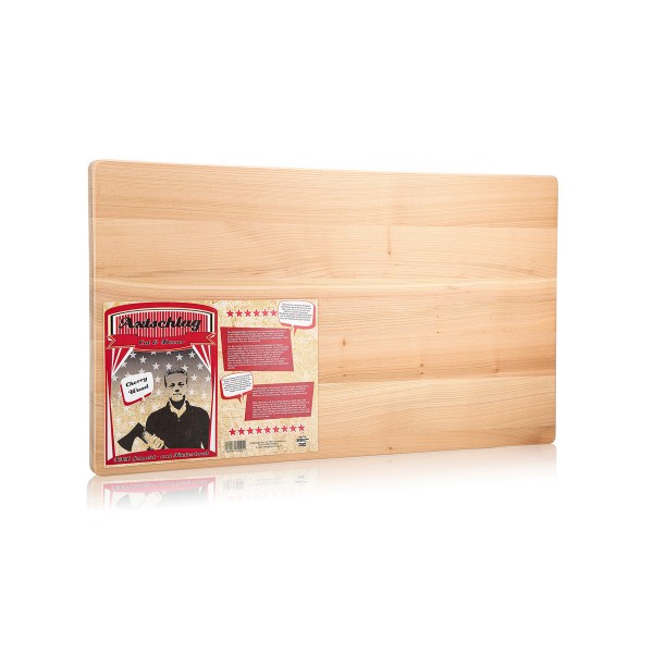 Axtschlag Schnitt-, Anricht- und Filetierbrett - Kirsche - 70 x 40 x 2,5cm