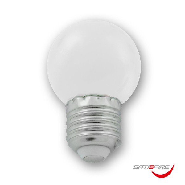 LED Leuchtmittel G45 - kaltweiß 6000K - E27 - 1W | SATISFIRE