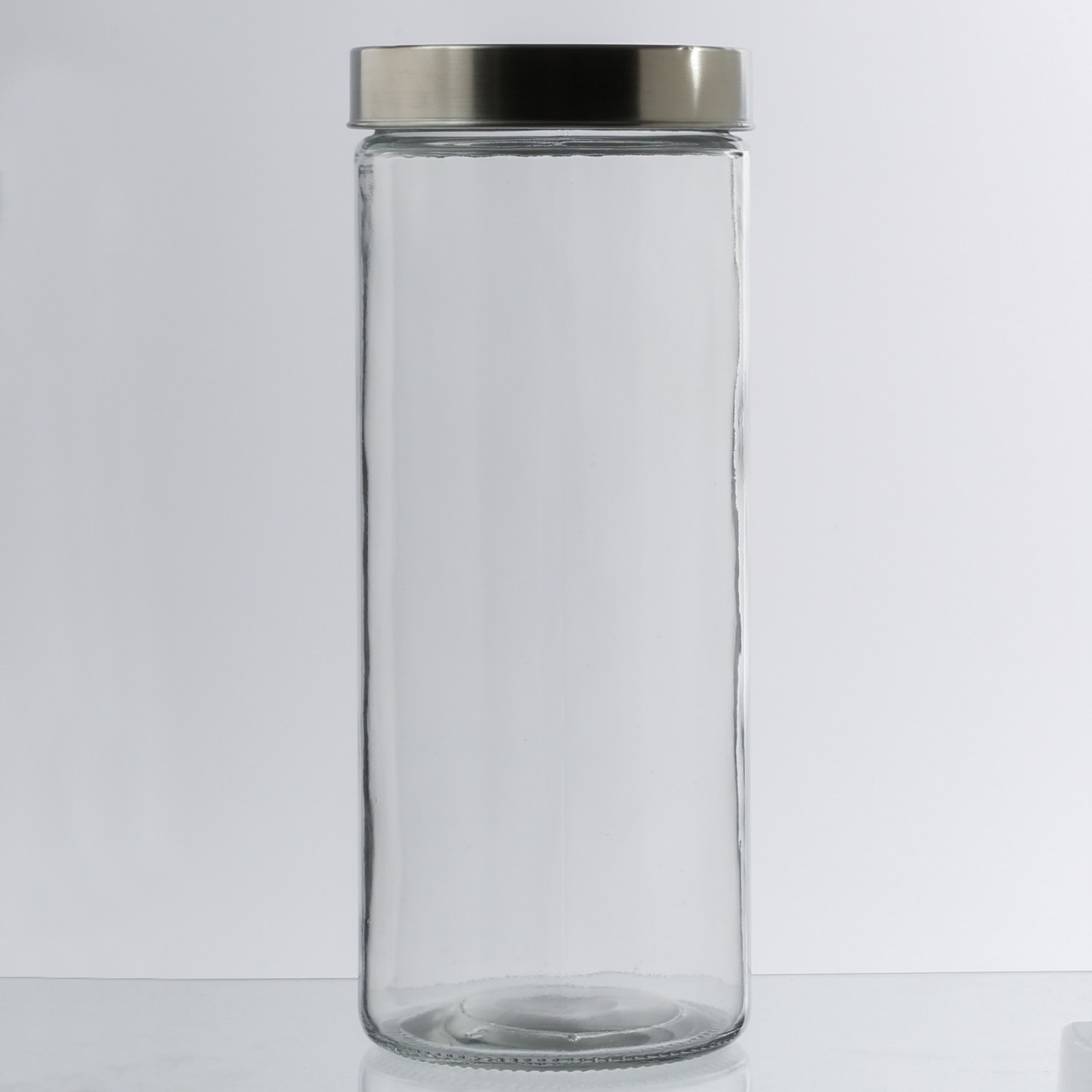 GAUMENKICK Vorratsdose XL - Vorratsglas mit Edelstahldeckel - 2,2 Liter - D: 11cm - H: 27cm