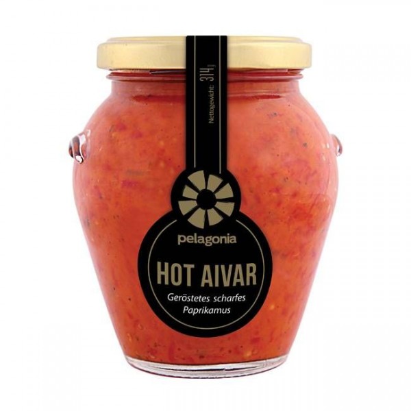 Pelagonia - HOT Aivar 314g - feuriger Aufstrich aus gerösteten Paprika und Aubergine