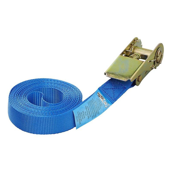 Spanngurt blau mit Ratsche 5 Meter - bis 500kg - TÜV/GS geprüft