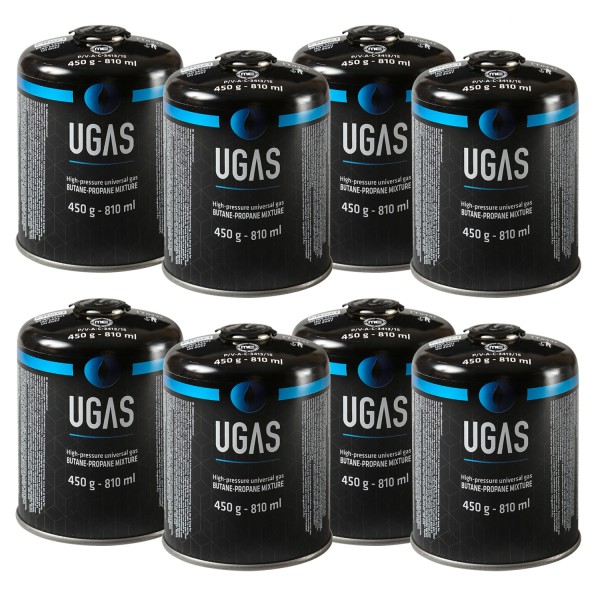 8 x Gaskartusche Butan/Propan - 450g - Universal Gas - Sparset