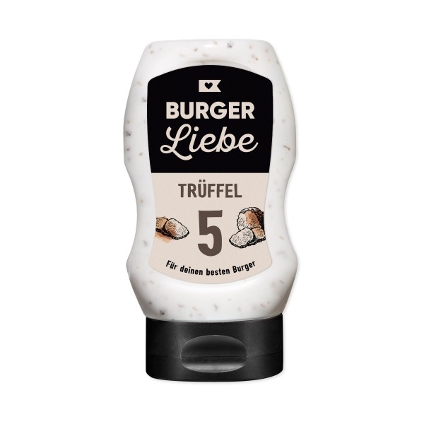 BURGER LIEBE Burgersoße - Trüffel Mayo - 300ml - vegan - ohne Konservierungsstoffe