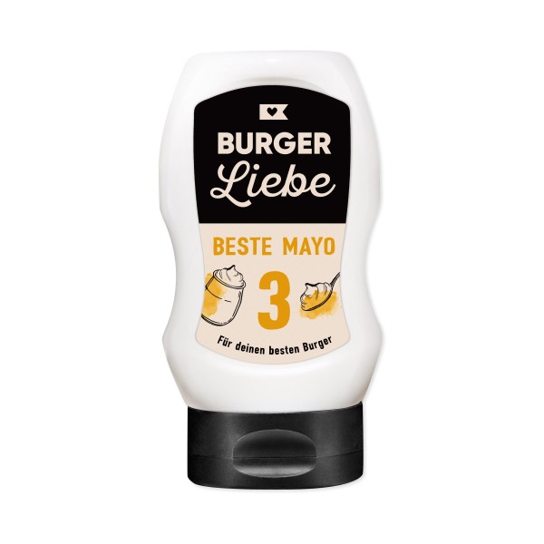 BURGER LIEBE Burgersoße - Beste Mayo - 300ml- vegan - ohne Konservierungsstoffe