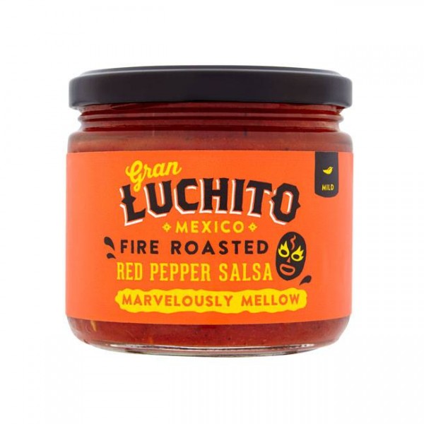 Gran Luchito - Red Pepper Salsa 300g - Milde und fruchtige Tomaten, geröstete Paprika, Jalapenos