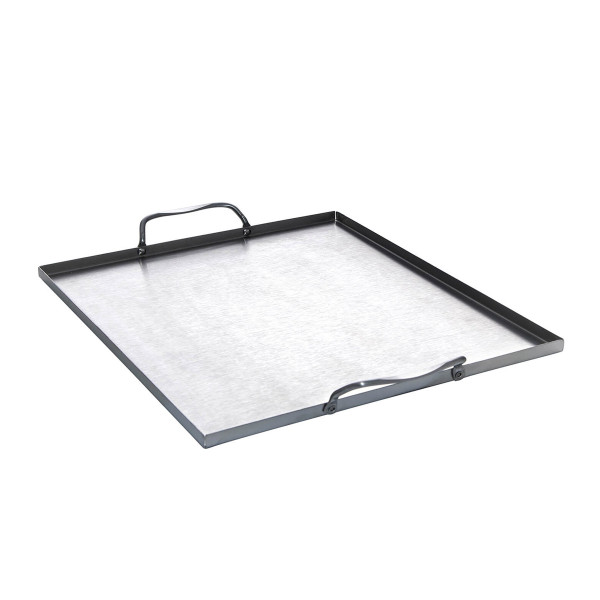 ALL'GRILL Edelstahl Grillwanne mit 2 Griffen, 31x27x1cm - Plancha Pfanne