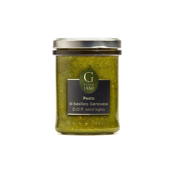 GUIDO1860 - Pesto Genovese ohne Knoblauch - in Premium Öl - 180g Glas