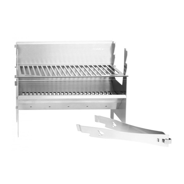 FENNEK 2.0 - Outdoor Grill - 100% Edelstahl - zerlegbar - Grillfläche 37,6 x 24,3cm