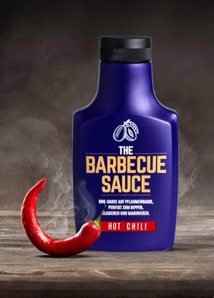 THE BARBECUE SAUCE - Hot Chili - auf Pflaumenbasis - 390g Flasche