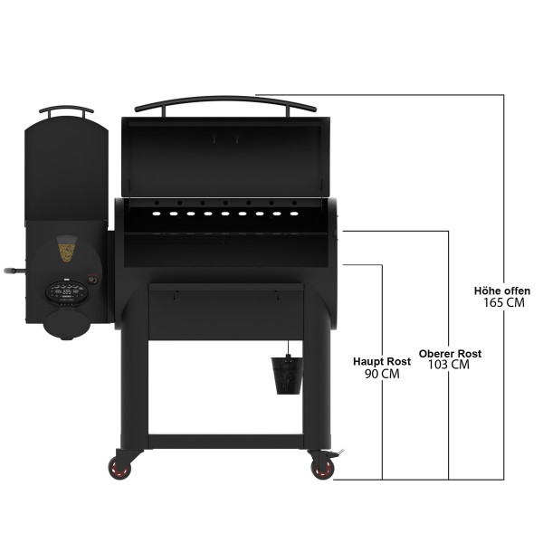 LOUISIANA Grills LG 1200 FP BLACK LABEL Pellet Grill Smoker mit