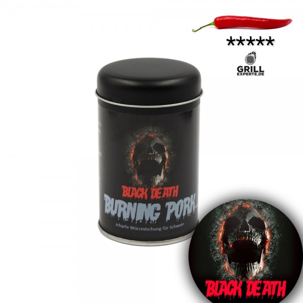 BLACK DEATH - BURNING PORK sehr scharfe Gewürzmischung - 120g Streuer