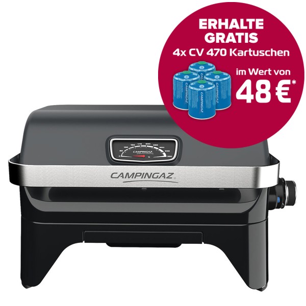 CAMPINGAZ Attitude 2go CV - portabler Tischgrill für Kartuschen - AKTION: 4 x Gratis Gas