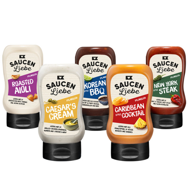 Saucen Liebe - Probierpaket 5 x 300ml - vegan