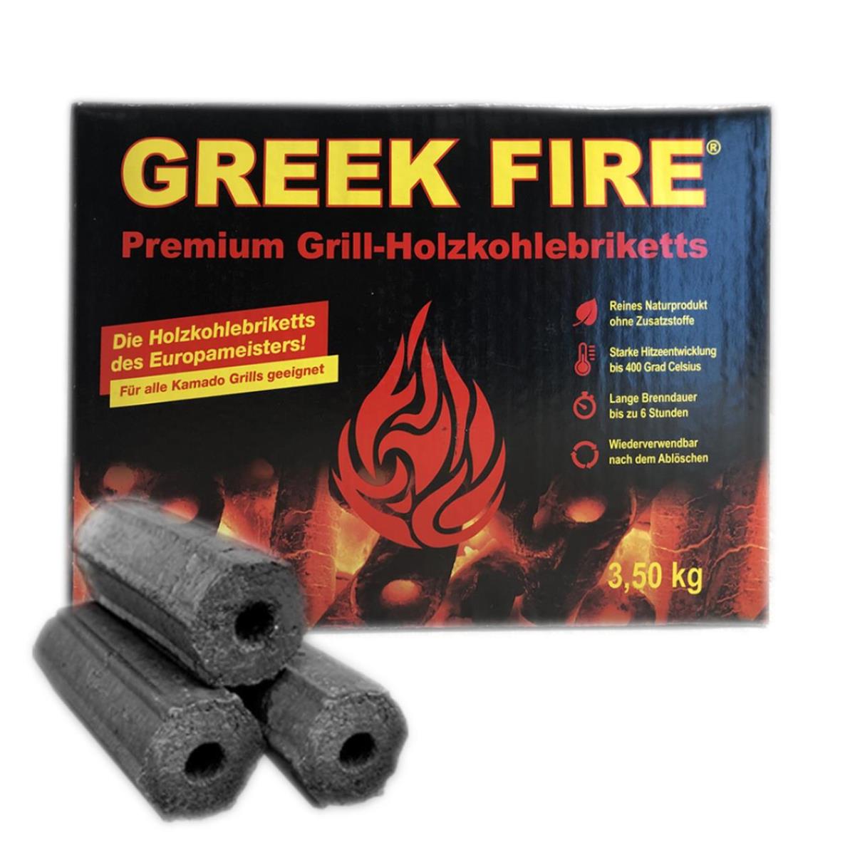 Greek Fire Holzkohlebriketts 2x10kg 2,13€/kg 