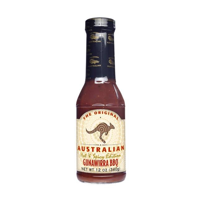 THE-ORIGINAL-AUSTRALIAN The Original Australian Gunawirra Hot & Spicy BBQ Sauce 355ml würzig, leicht scharfen Geschmack