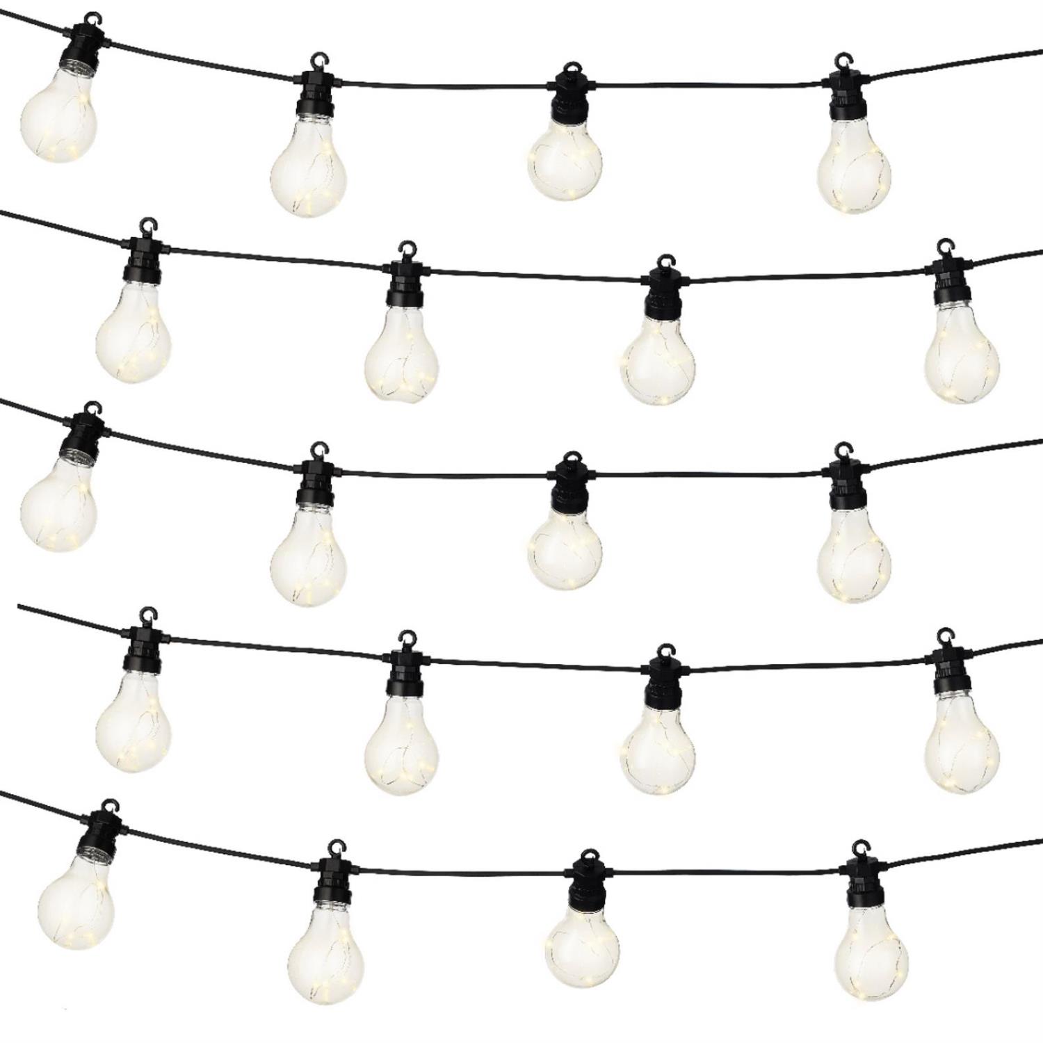 LED Lichterkette GLOW 20 transparente Glühbirnen L 9,5m